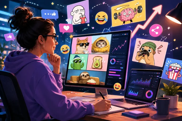 Meme virale su smartphone che rappresenta la strategia di meme marketing per brand e creator, tra psicologia della viralità e contenuti UGC autentici
